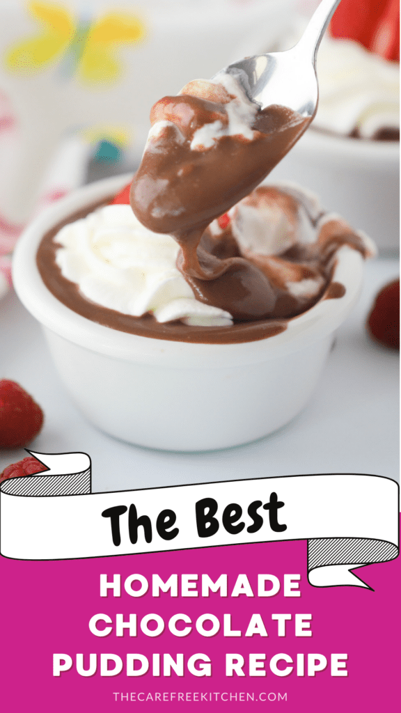Pinterest pin for Chocolate Pudding.
