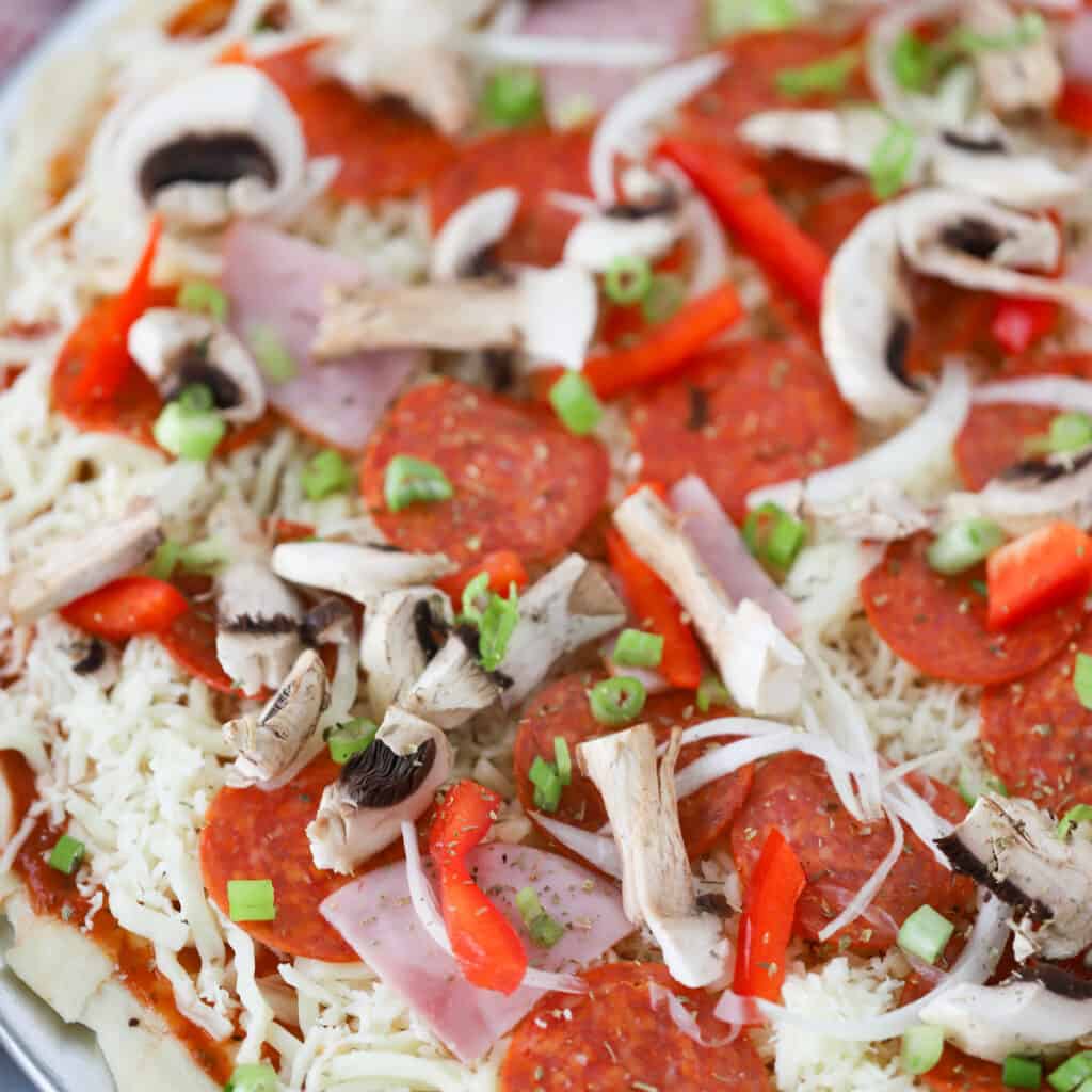 Combination pizza, best party food ideas.