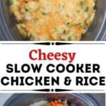 Cheesy Chicken and Rice Crockpot recipe