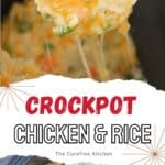 Crockpot Cheesy Chicken and Rice, Chicken and rice crockpot recipe
