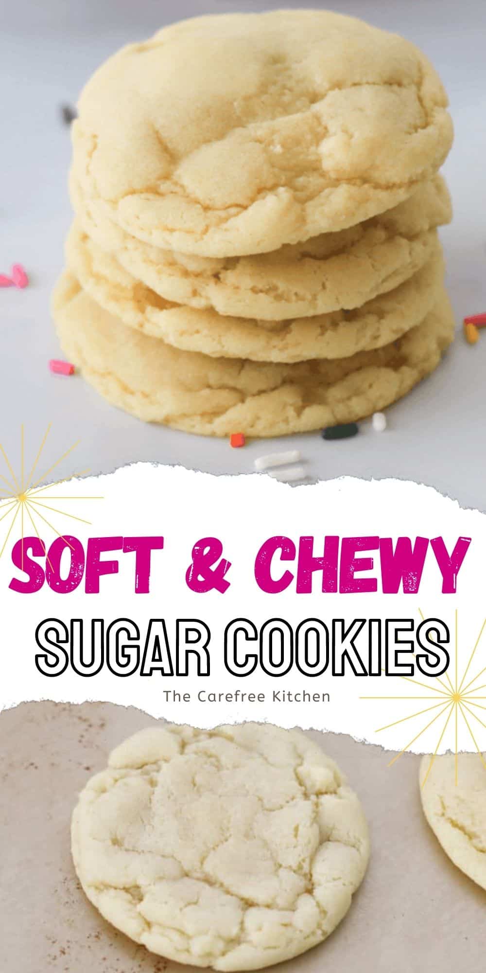 Soft and Chewy Sugar Cookies - The Carefree Kitchen