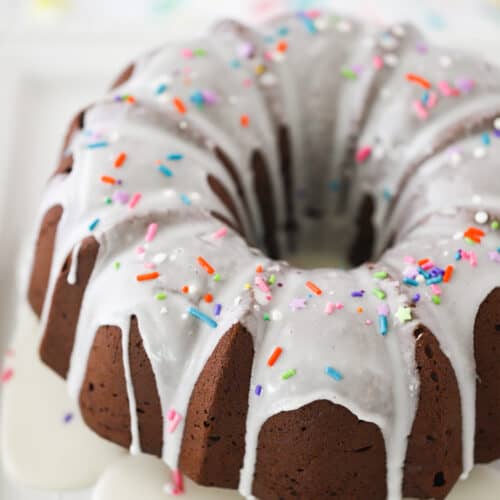 Chocolate Cream Cheese Pound Cake - The Carefree Kitchen