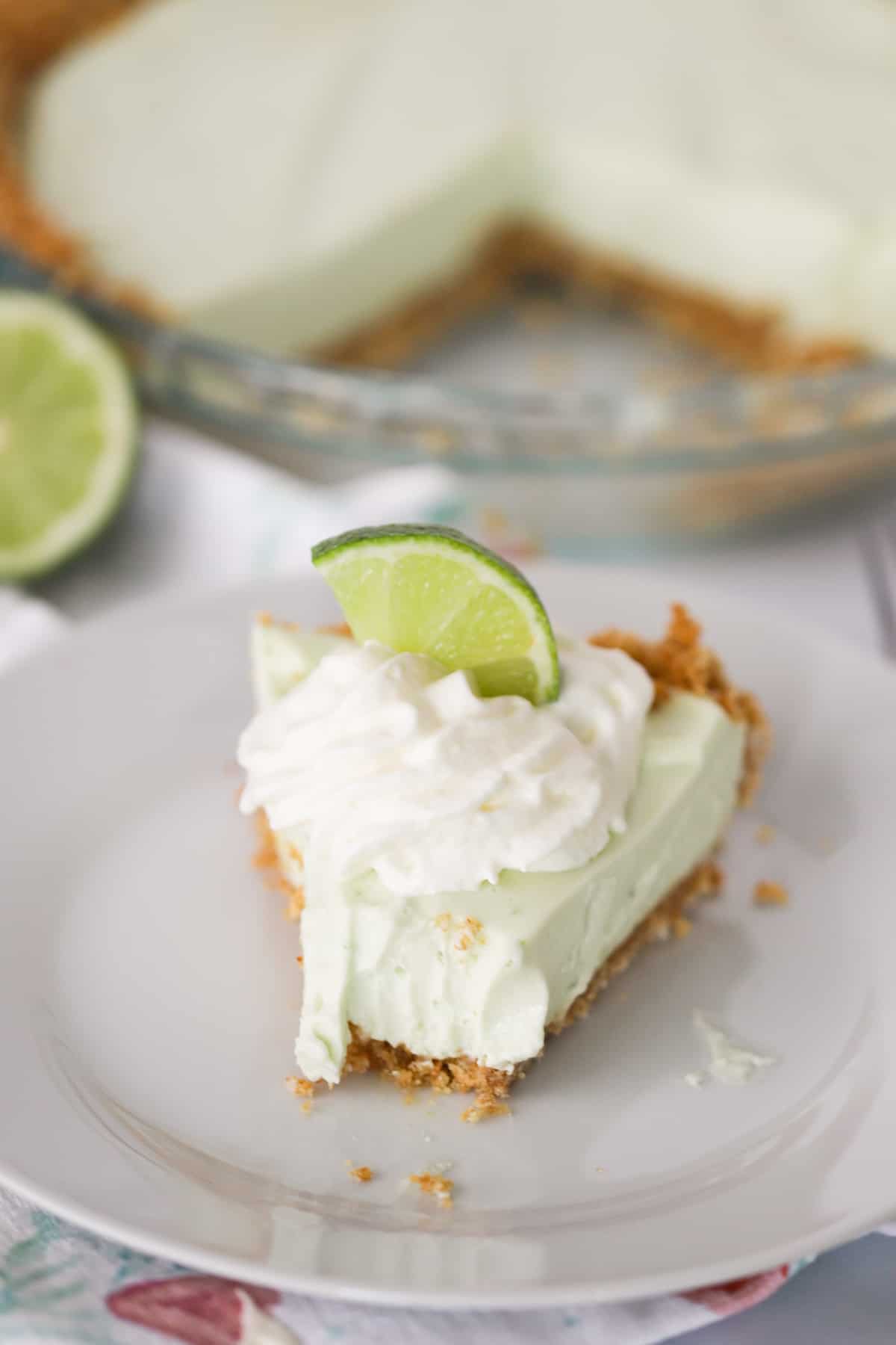 Key Lime Pie With Cream Cheese - The Carefree Kitchen