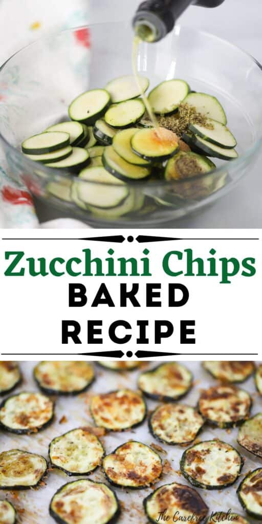 sliced zucchini in a bowl with herbs and olive oil.