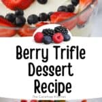 red white and blue Berry Trifle Recipe