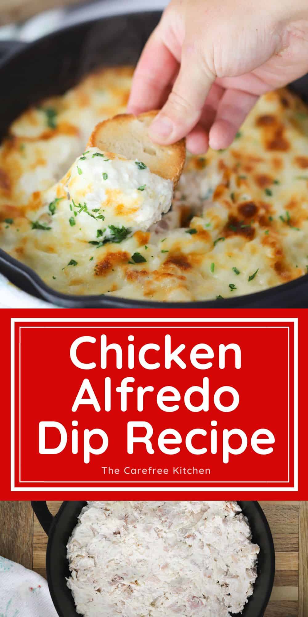 Chicken Alfredo Dip - The Carefree Kitchen