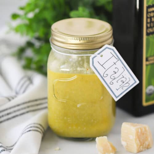 italian salad dressing in a jar