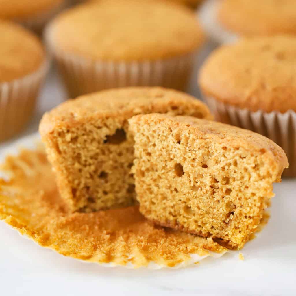 The best pumpkin muffins on a tabletop.