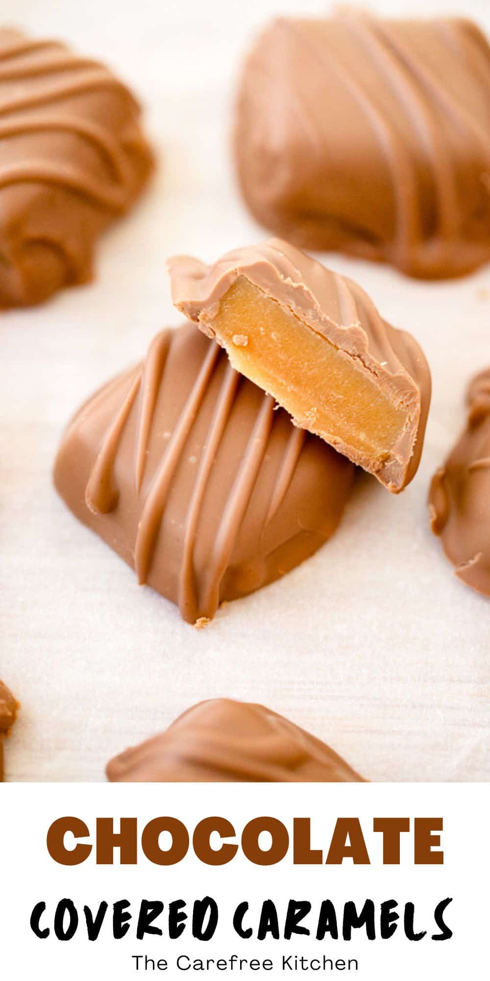 Chocolate Covered Caramel Candy - The Carefree Kitchen