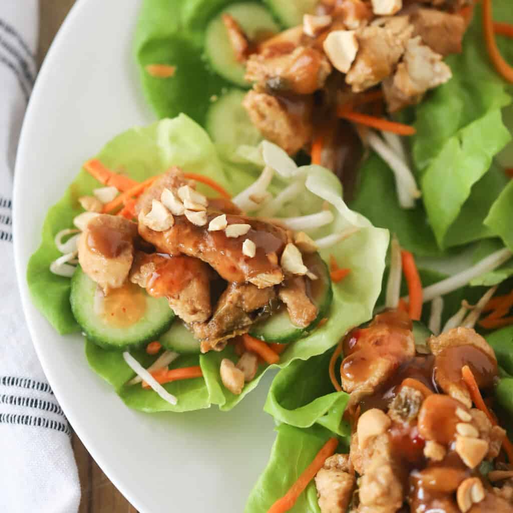 lettuce wrap recipe, chicken lettuce wrap.  dinner ideas healthy. 