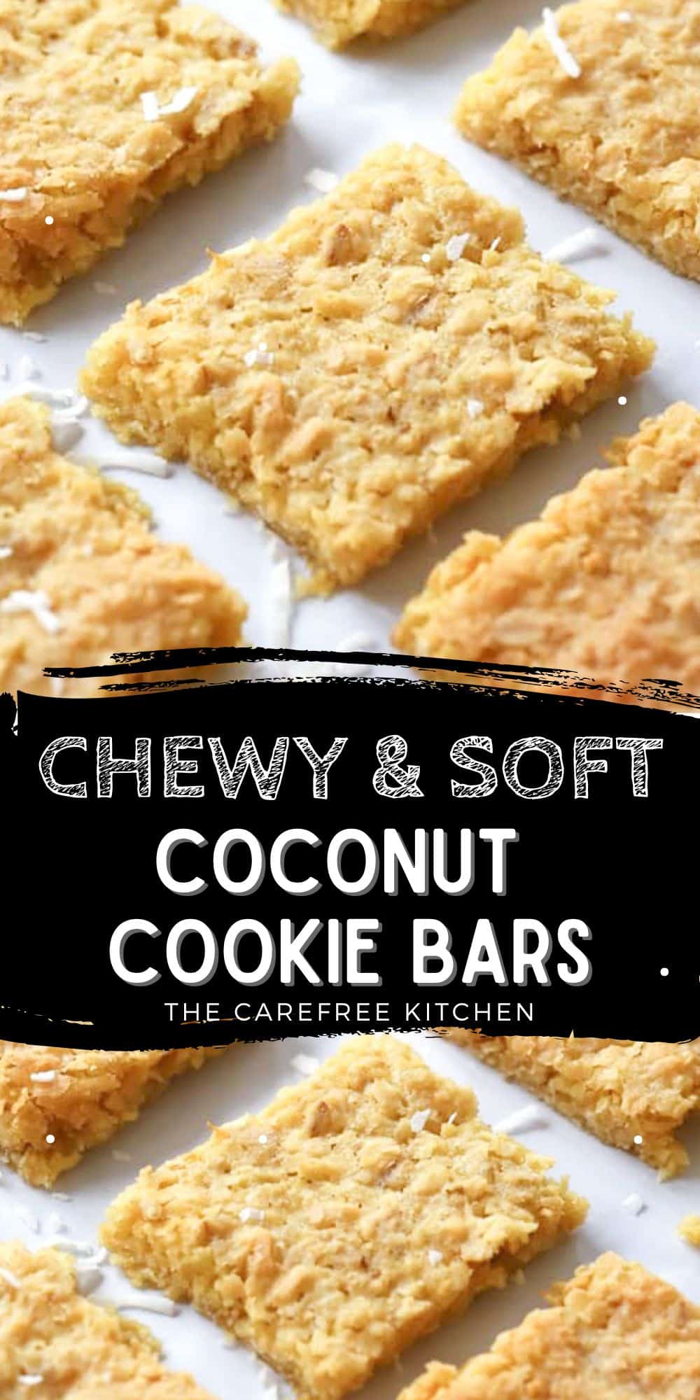 Coconut Cookie Bars Recipe The Carefree Kitchen   Coconut Cookie Bars Pin 1 