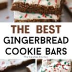 gingerbread cookie bars-easy christmas cookie bars