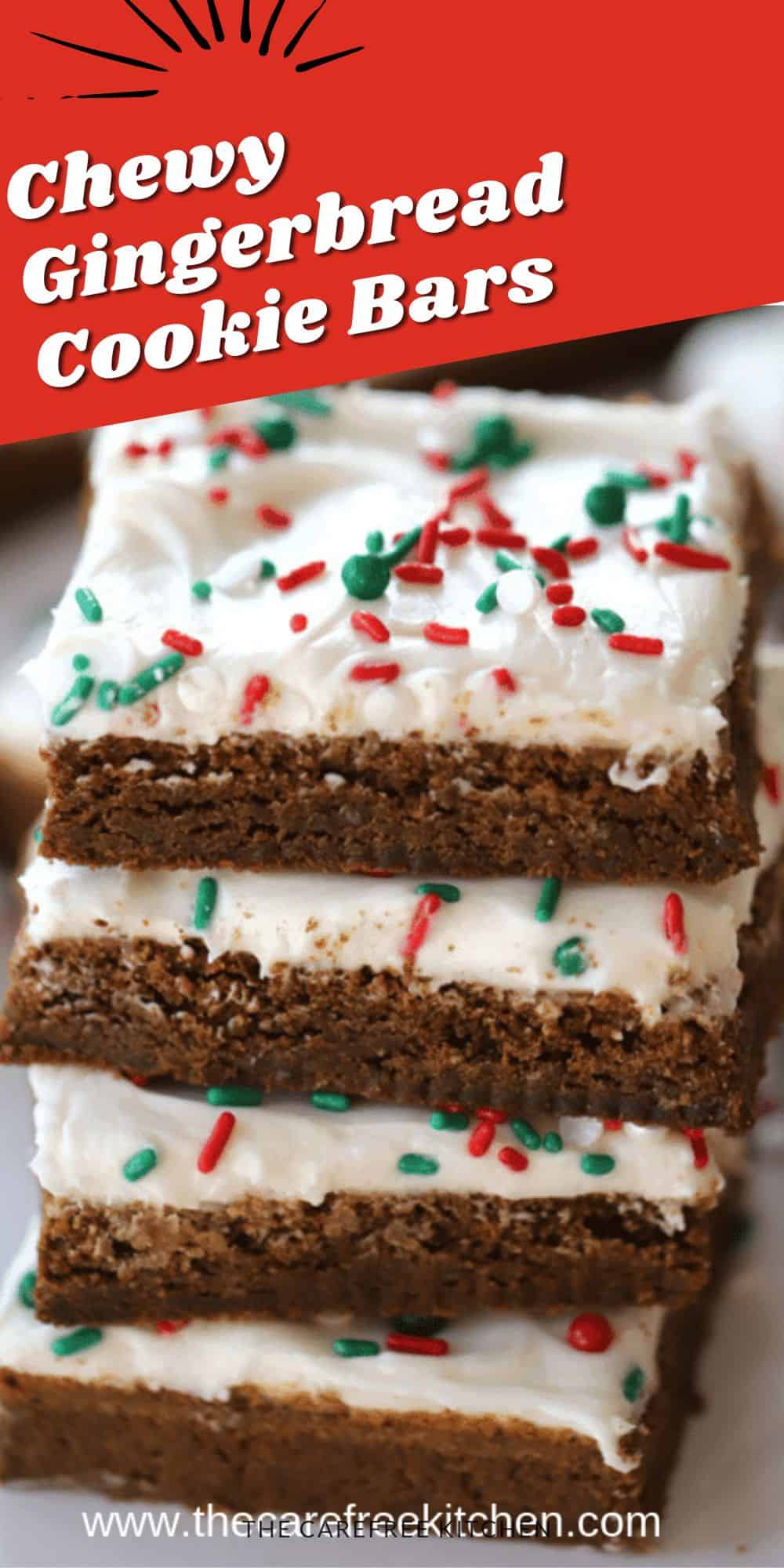 Gingerbread Cookie Bars - The Carefree Kitchen