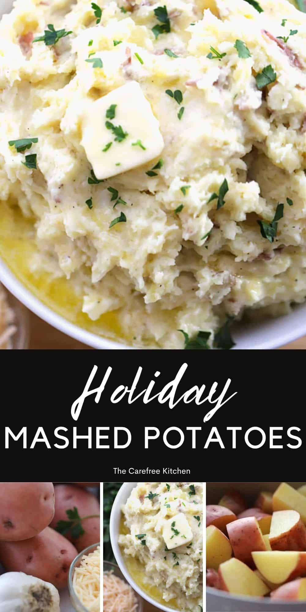 Garlic Parmesan Mashed Potatoes - The Carefree Kitchen