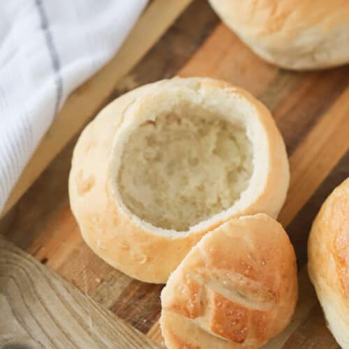 bread bowls for soup, how to make bread bowls recipe. bread soup bowl.