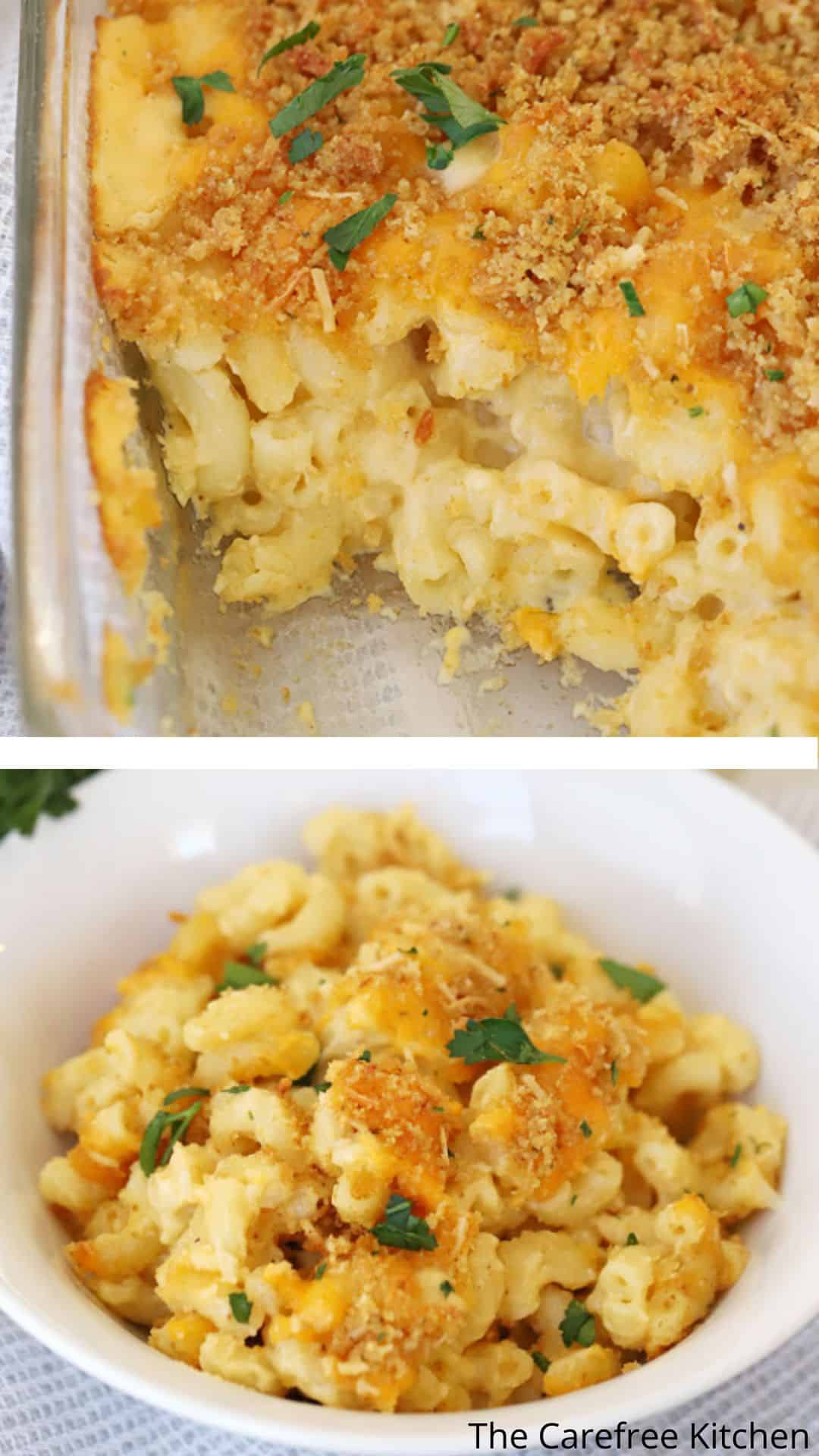 Easy Baked Mac and Cheese Recipe - The Carefree Kitchen