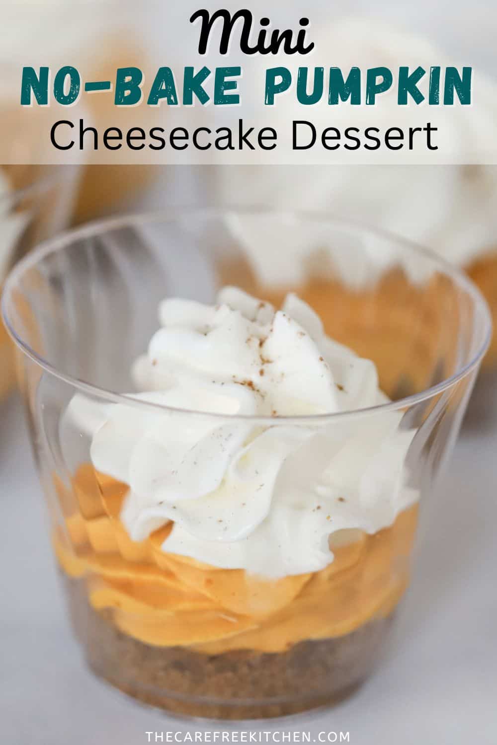 No Bake Mini Pumpkin Cheesecake - The Carefree Kitchen