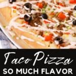 mexican pizza with sauce for taco pizza