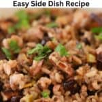 thanksgiving rice, holiday dinner side dish recipe