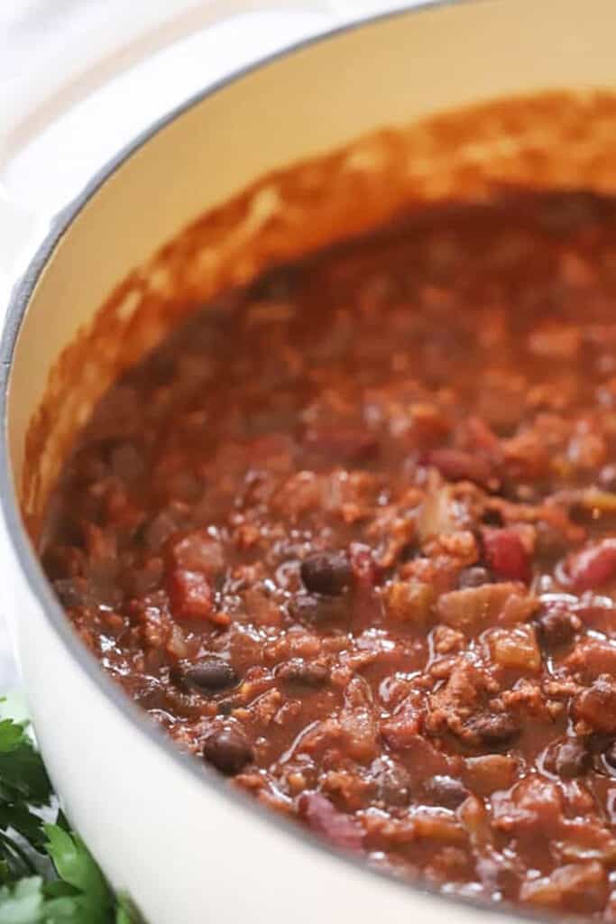 easy chili recipe with beans, 30 min chili, easy chili bean recipe. 