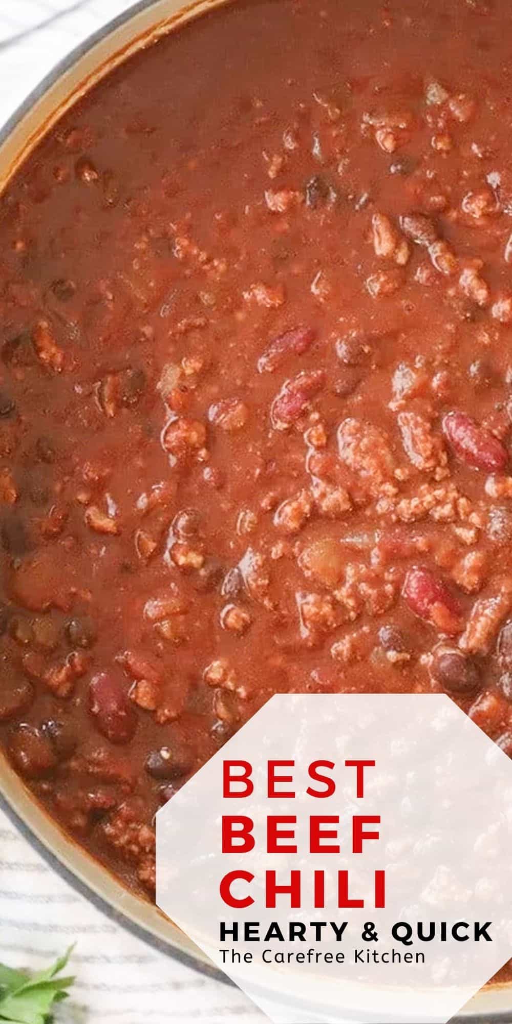 Beef Chili Recipe - The Carefree Kitchen