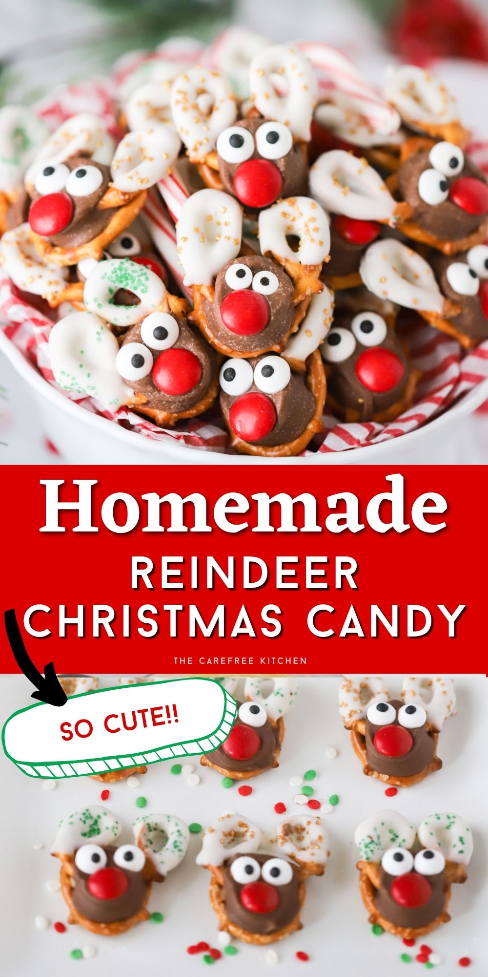 Reindeer Pretzels - The Carefree Kitchen