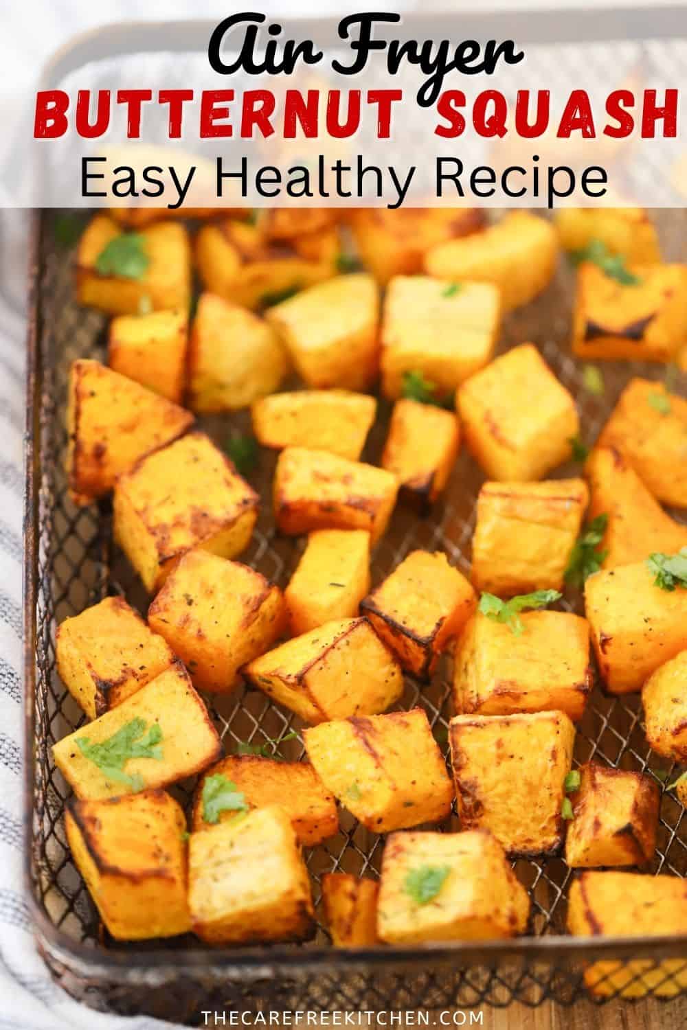 Air Fryer Squash Recipe The Carefree Kitchen   Air Fryer Squash Pin 2 