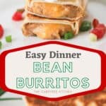 easy Crispy Bean Burritos recipe, easy dinner