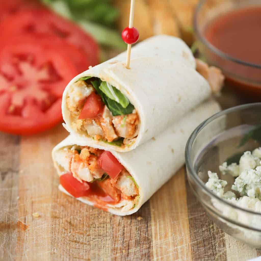 Buffalo chicken wrap, buffalo chicken wraps. Buffalo chicken ideas.