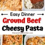 cheesy ground beef pasta bake recipe