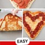 valentines heart shaped pizza