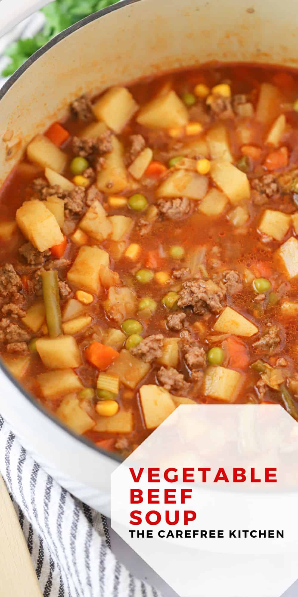 Easy Beef Vegetable Soup - The Carefree Kitchen
