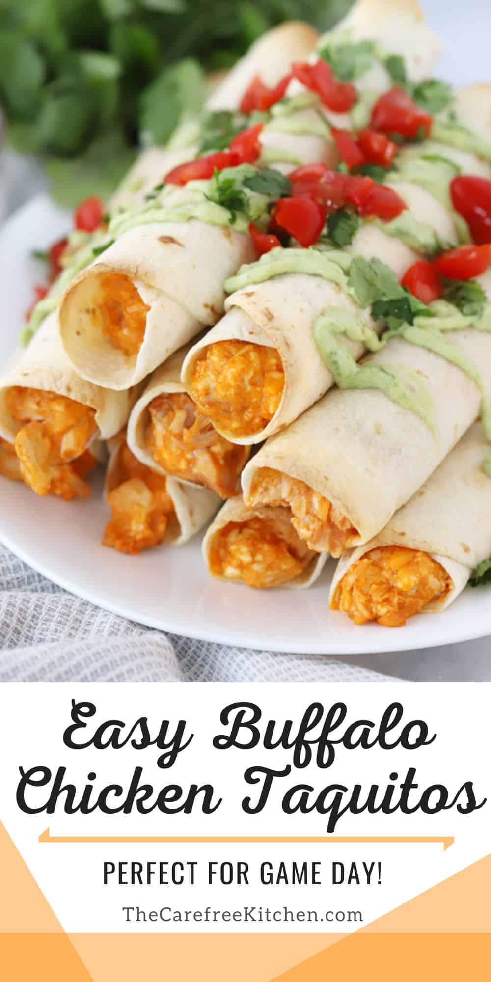 Easy Buffalo Chicken Taquitos Recipe The Carefree Kitchen