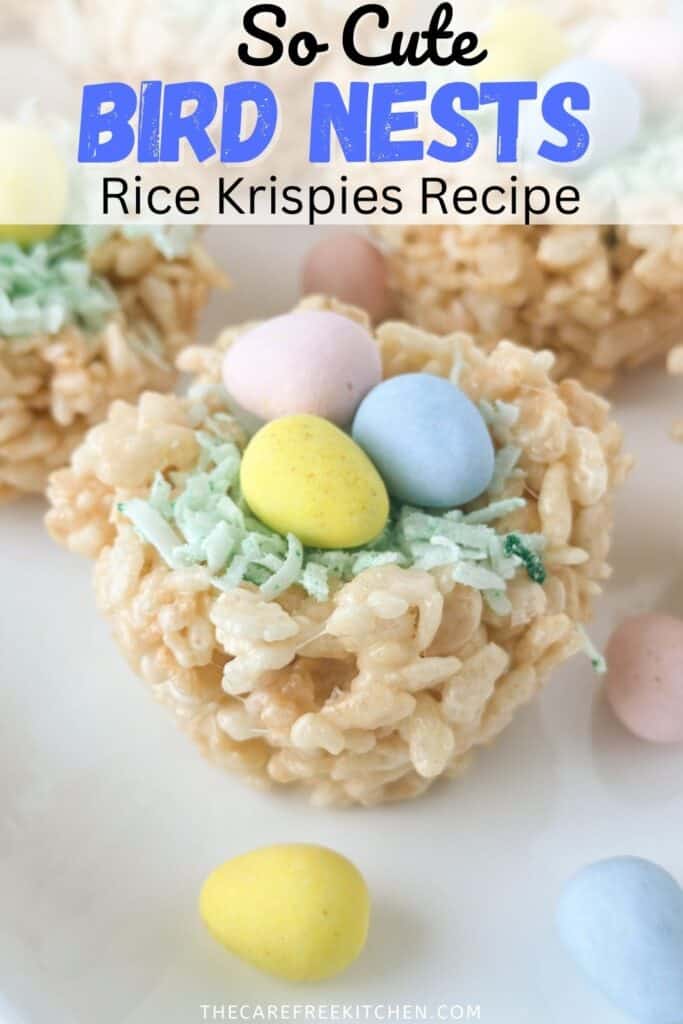 Rice Krispies Bird NEst, rice krispies bird nests, no bake easter treat. 