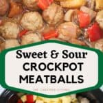 sweet and sour meatballs in the crockpot