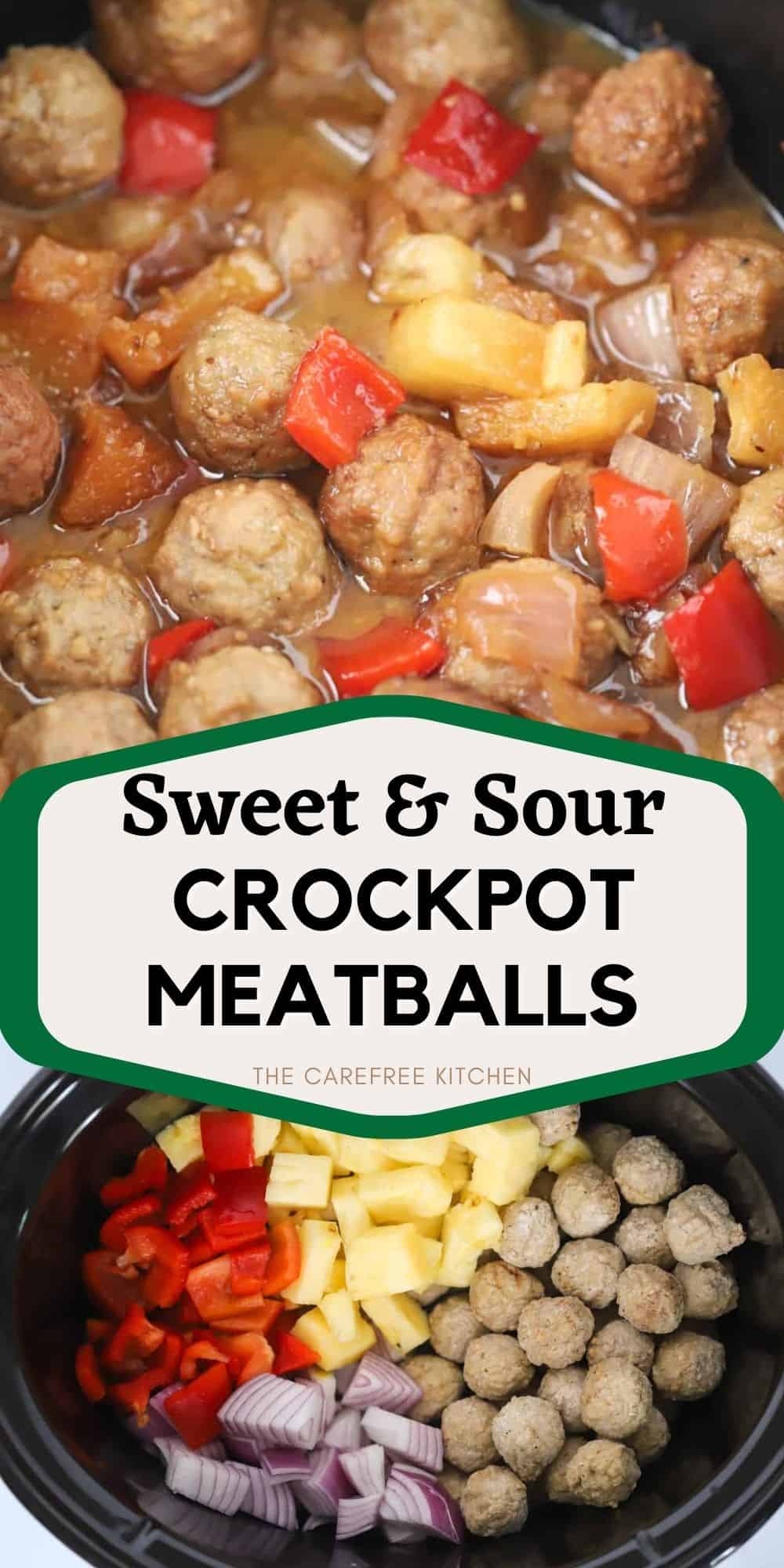 Crockpot Sweet and Sour Meatballs - The Carefree Kitchen