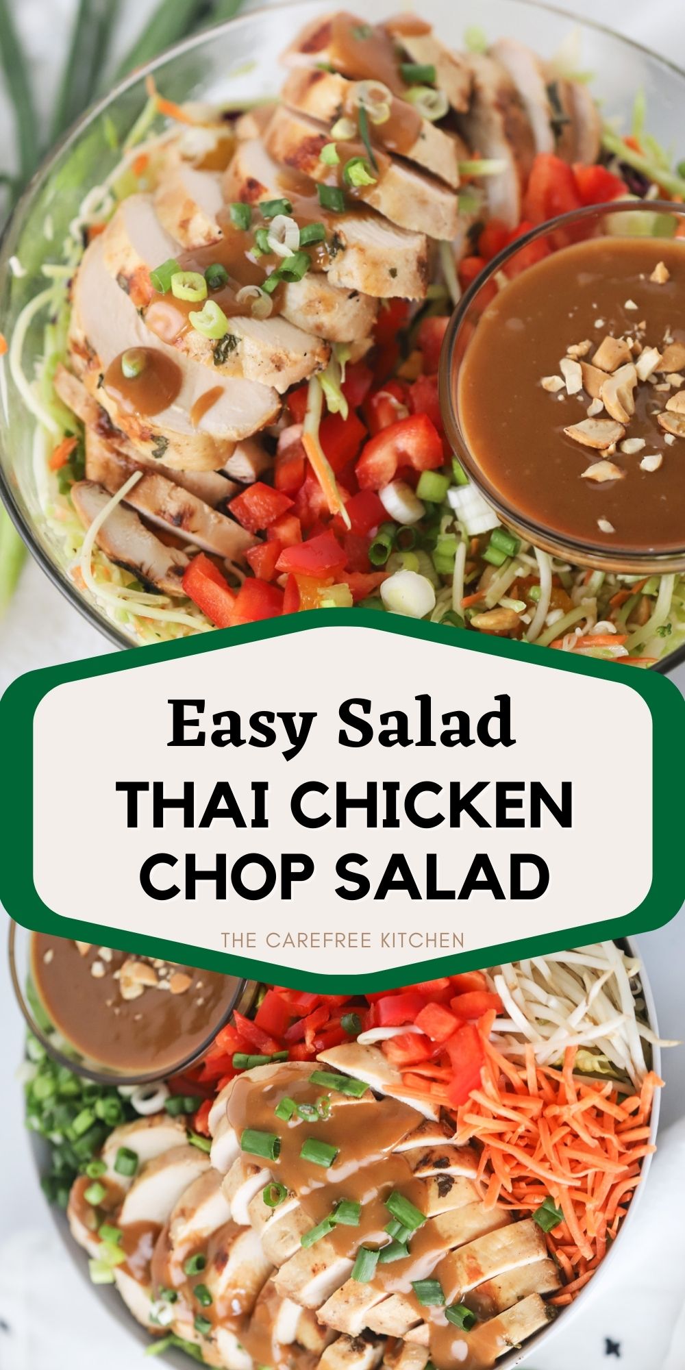 Thai Chicken Chopped Salad - The Carefree Kitchen