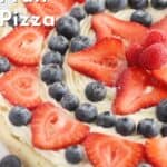 sugar cookie pizza, fruit pizza design, fruit pizza with glaze.