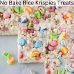 no bake lucky charm rice krispies treat recipe
