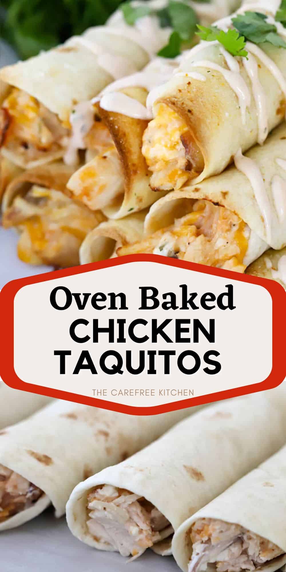 Baked BBQ Chicken Taquitos - The Carefree Kitchen