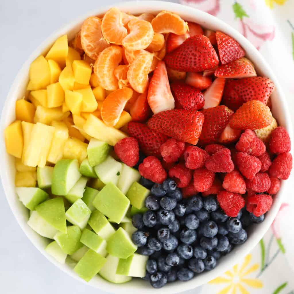 Rainbow Fruit Salad Recipe - The Carefree Kitchen