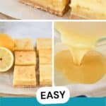 how to make creamy lemon bars with graham cracker shortbread crust.