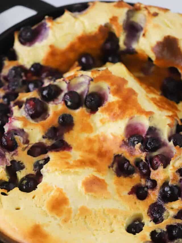 Lemon Blueberry German Pancake Story