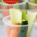 vegetable cups, veggies in a a cup.