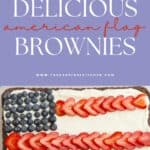 Patriotic American Flag Brownies with Fruit