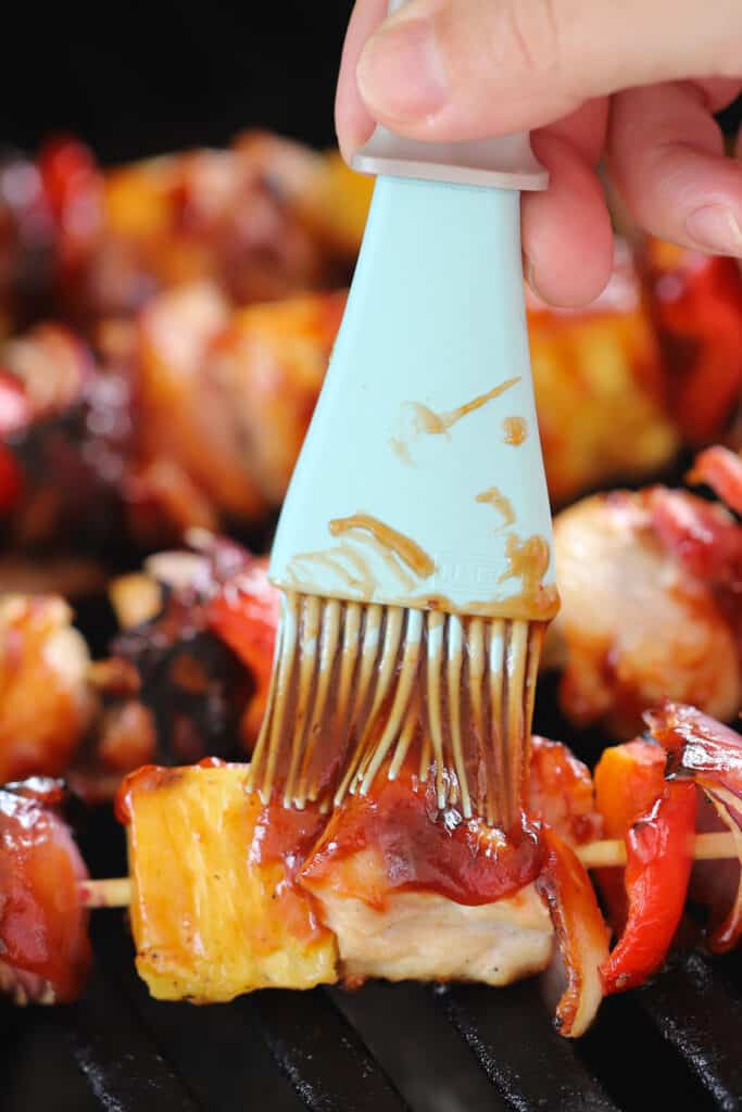 how to make grilled Chicken Bacon Pineapple Kabobs recipe. 