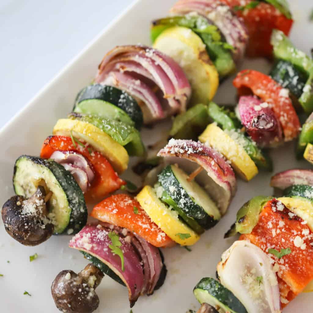 vegetable kabobs, 4th of july menu ideas