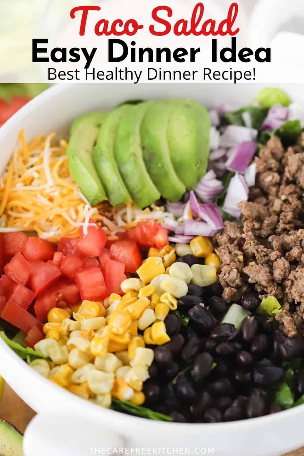 Easy Taco Salad Recipe - The Carefree Kitchen