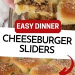 easy cheeseburger sliders, easy ground beef recipe.