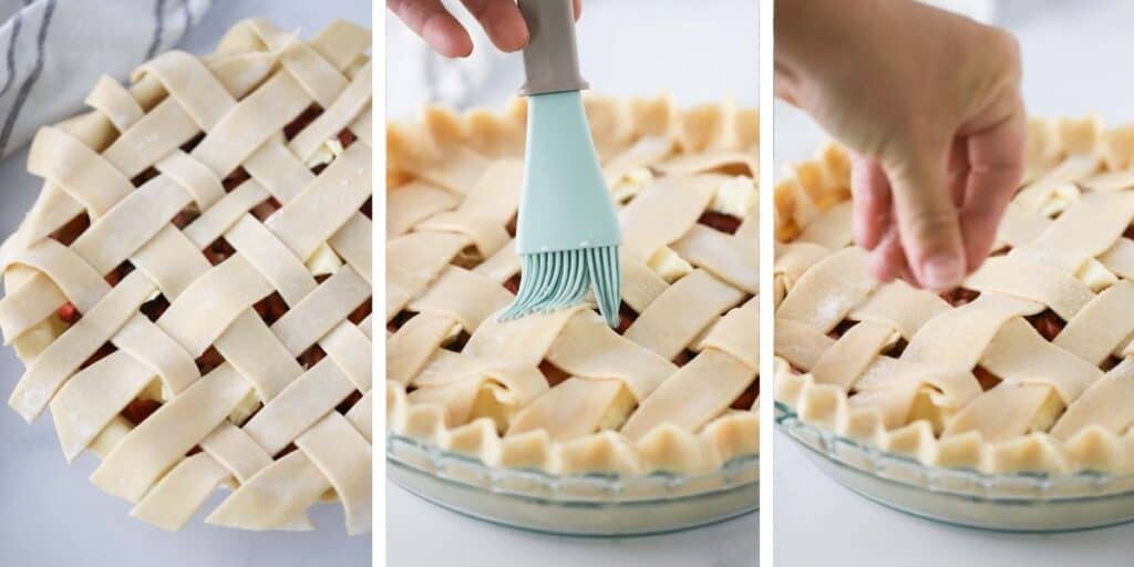 How to make a double pie crust, easy strawberry rhubarb pie recipe. Rhubarb pie recipes. Best rhubarb strawberry pie recipe.